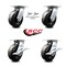 Service Caster 6 Inch Phenolic Swivel Caster Swivel Locks 2 Brakes, 2PK SCC-35S620-PHB-BSL-2-SLB-2 - alternate 2